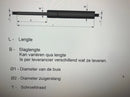 Gasveer: Oog tot oog hartafstand betreft 780 mm  / 220 newton