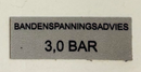 BANDENSPANNING ADVIES STICKERTJE 3.0 BAR