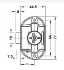 KAST-MEUBELSLOT PUSHLOCK WIT