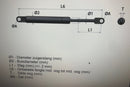 Gasveer: Oog tot oog hartafstand betreft 585 mm  / 200 newton