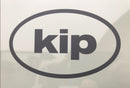 STICKER KIP logo achterwand 20 cm breed zwart