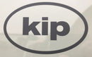 STICKER KIP logo voorzijde 30 cm breed zwart
