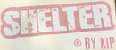 STICKER SHELTER logo voorzijde rood