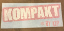 STICKER KOMPAKT logo achterwand rood