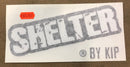 STICKER SHELTER logo zijwand zwart