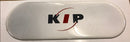 KIP LOGO STICKER T.B.V. DE BUITENDEUR. KLEUR LETTERS ZWART EN ROOD