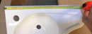 Hoekwasbak (Lengte bovenmaat betreft 45,3 cm)