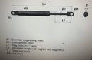 Gasveer: Oog tot oog hartafstand betreft 580 mm  / 100 newton