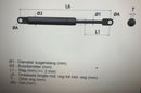 Gasveer: Oog tot oog hartafstand betreft 450 mm  / 200 newton